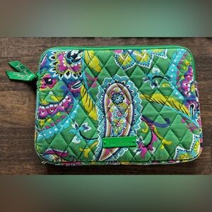 Vera Bradley Quilted Green Paisley Pouch